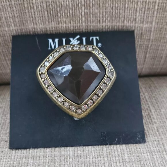 Mixit Women Rings Stretched Adjustable Ring Gold Tone Fashion Jewelry NWT - Picture 6 of 10